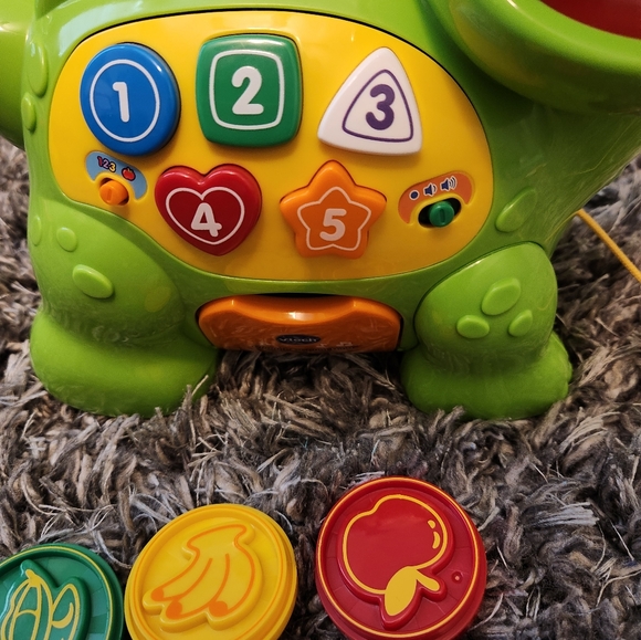 Interactive Green Dinosaur Toy with Colorful Buttons Vtech - Picture 3 of 4